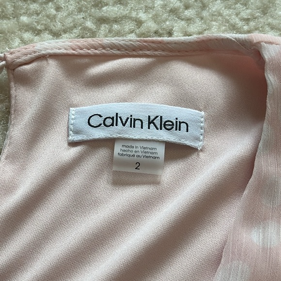 NWT Calvin Klein V-Neck Ruffle Sleeve Trapeze Minidress - Picture 10 of 15